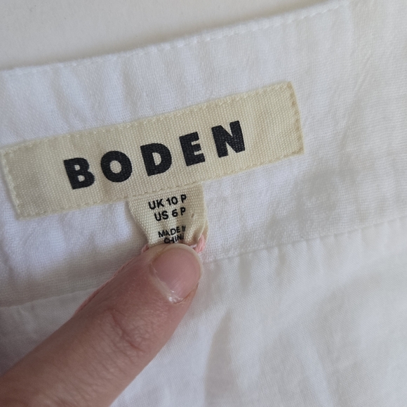 NWT Boden Anna Double cloth Midi dress white cotton gauze ruching sz 6P - Picture 6 of 14